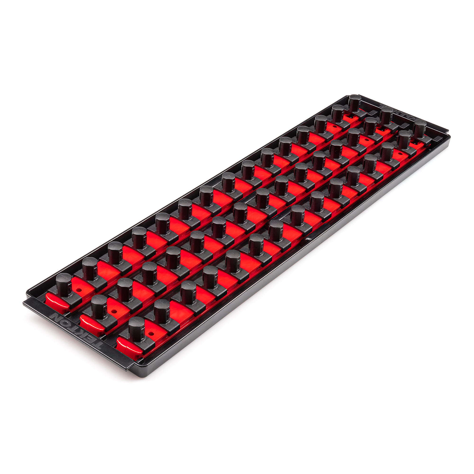 TEKTON 1/2 Inch Drive 3-Rail Socket Organizer Set, Red (45-Tool) | OST27145